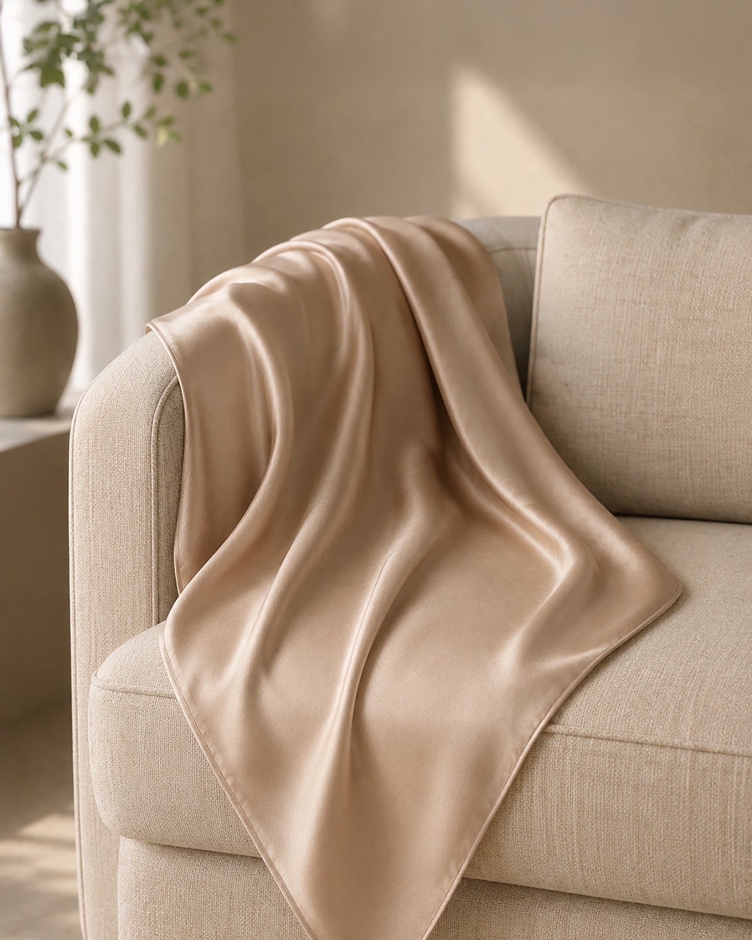 Satin in Taupe