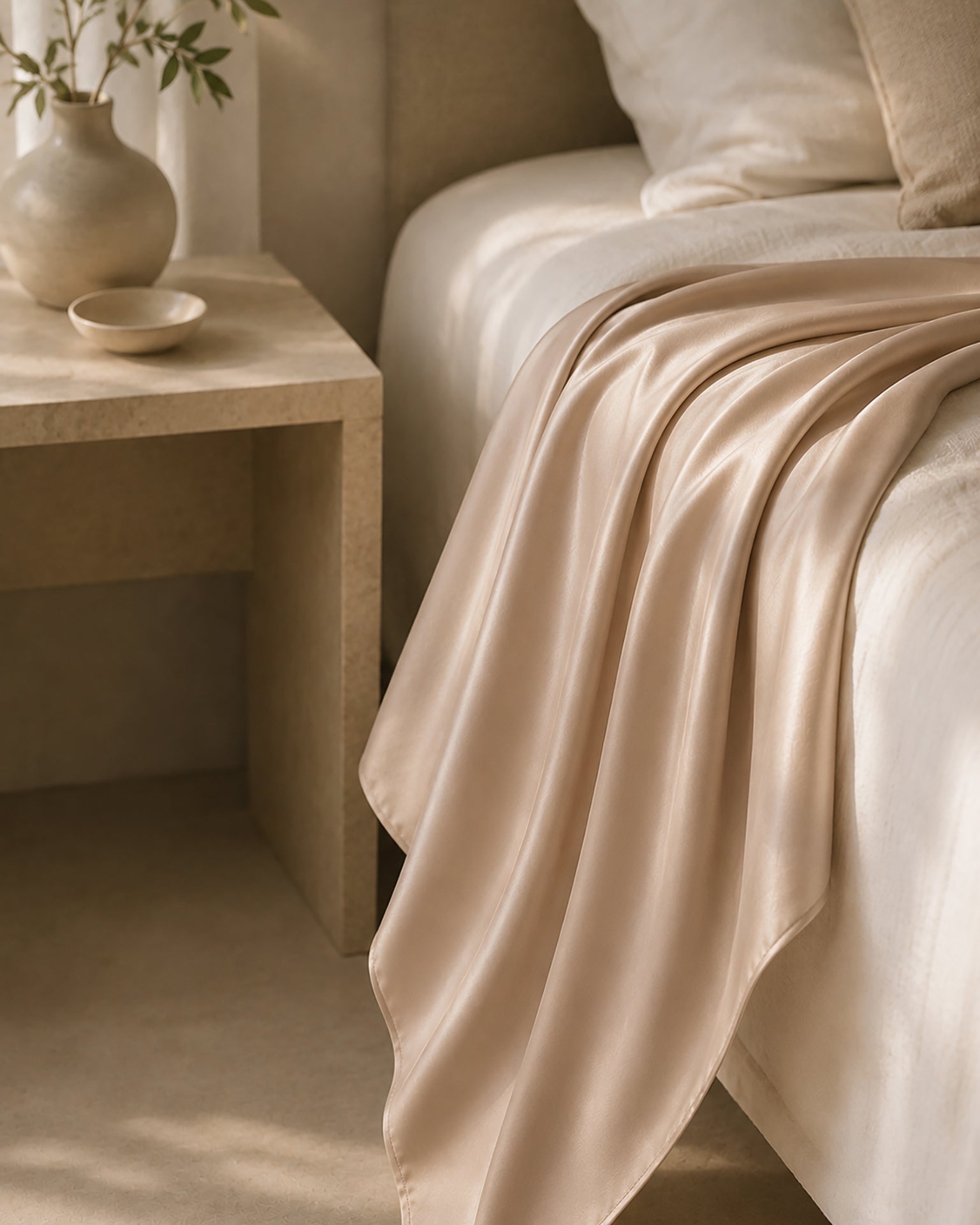 Satin in Taupe