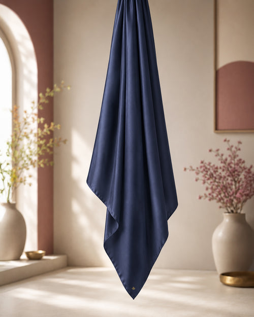 Satin in Deep Indigo