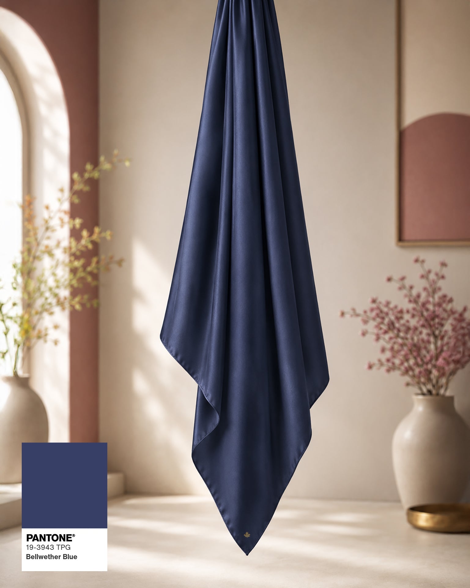 Satin in Deep Indigo