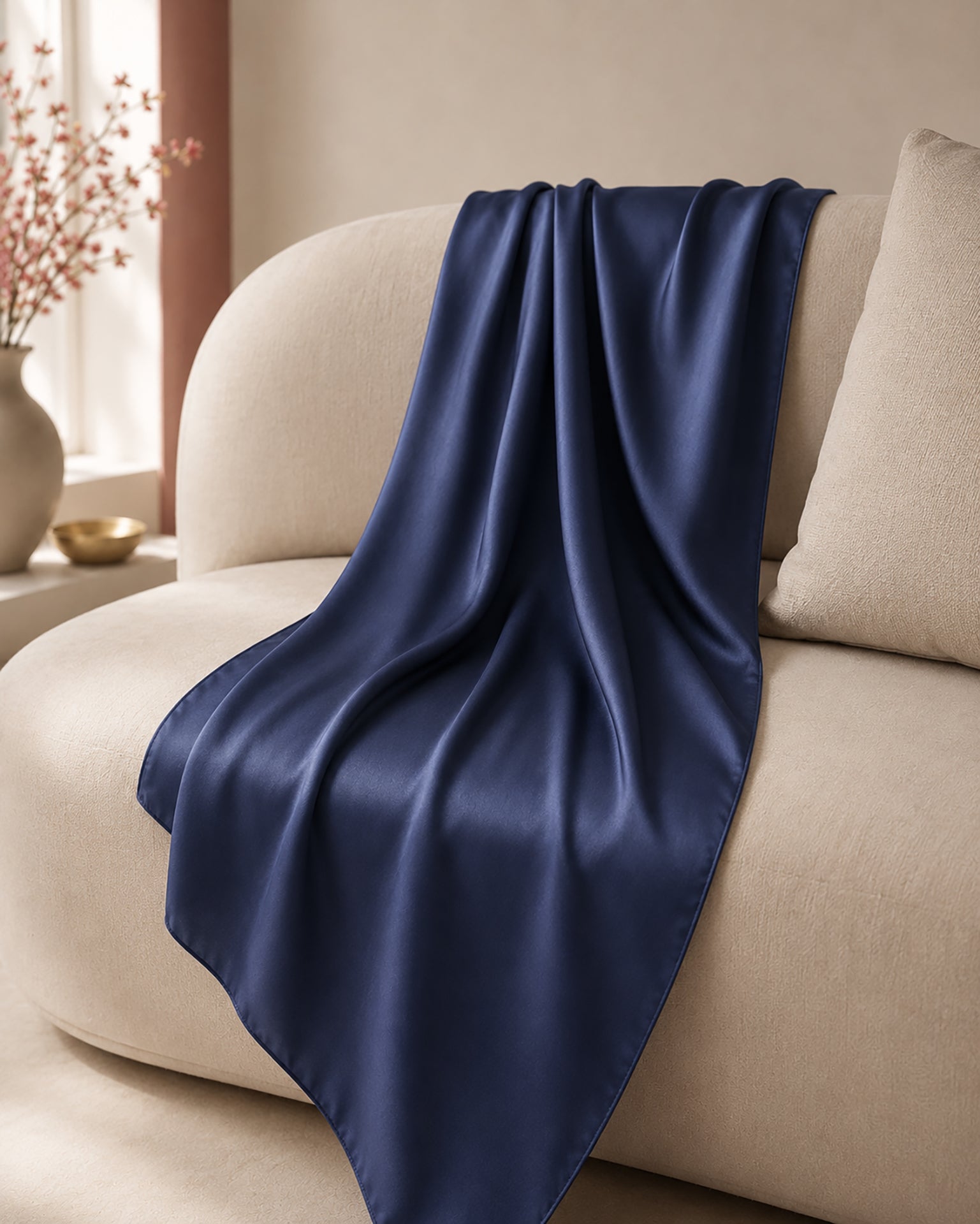 Satin in Deep Indigo