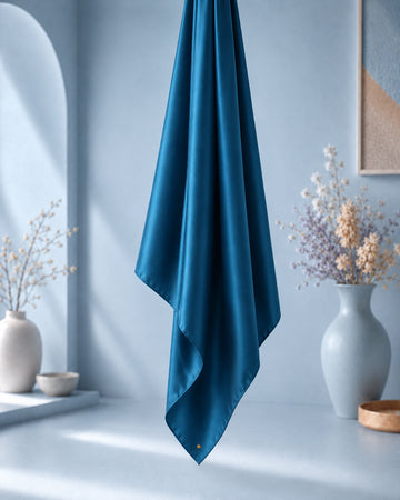 Satin in Aegean Blue