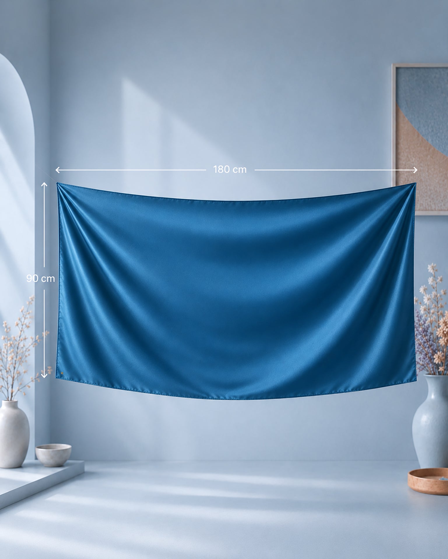Satin in Aegean Blue