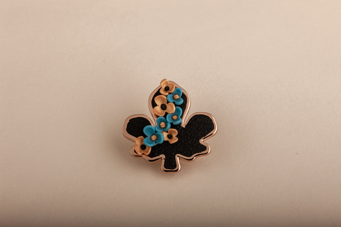 The Fig Leaf Floral Brooch