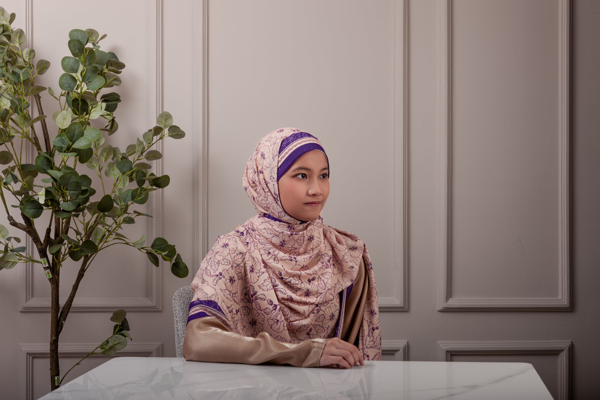 Ivory Amethyst Hibiscus